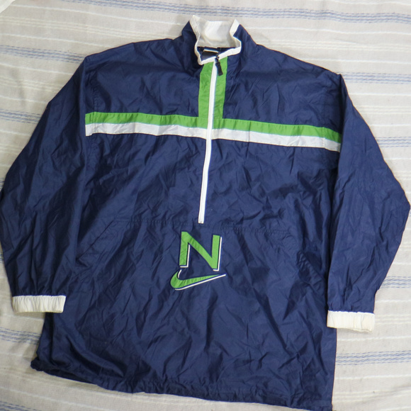 Vintage NIKE Back Vent Half Zip Windbreaker Jacket Sz XXL - Picture 2 of 8